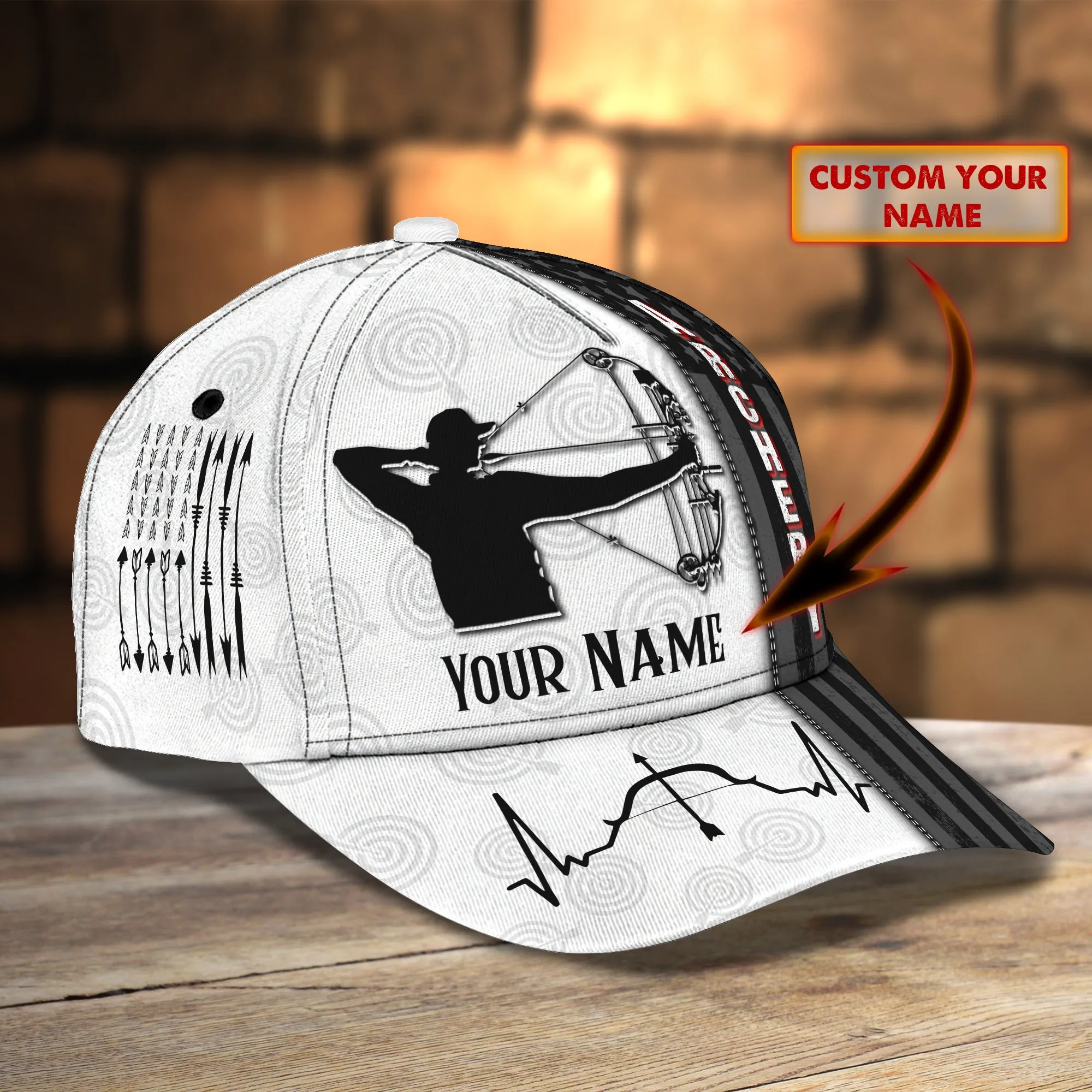3D Classic Cap Archery Personalized Name Cap Namashops