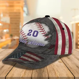 3D Classic Cap Baseball 22 Personalized Name Cap Namashops