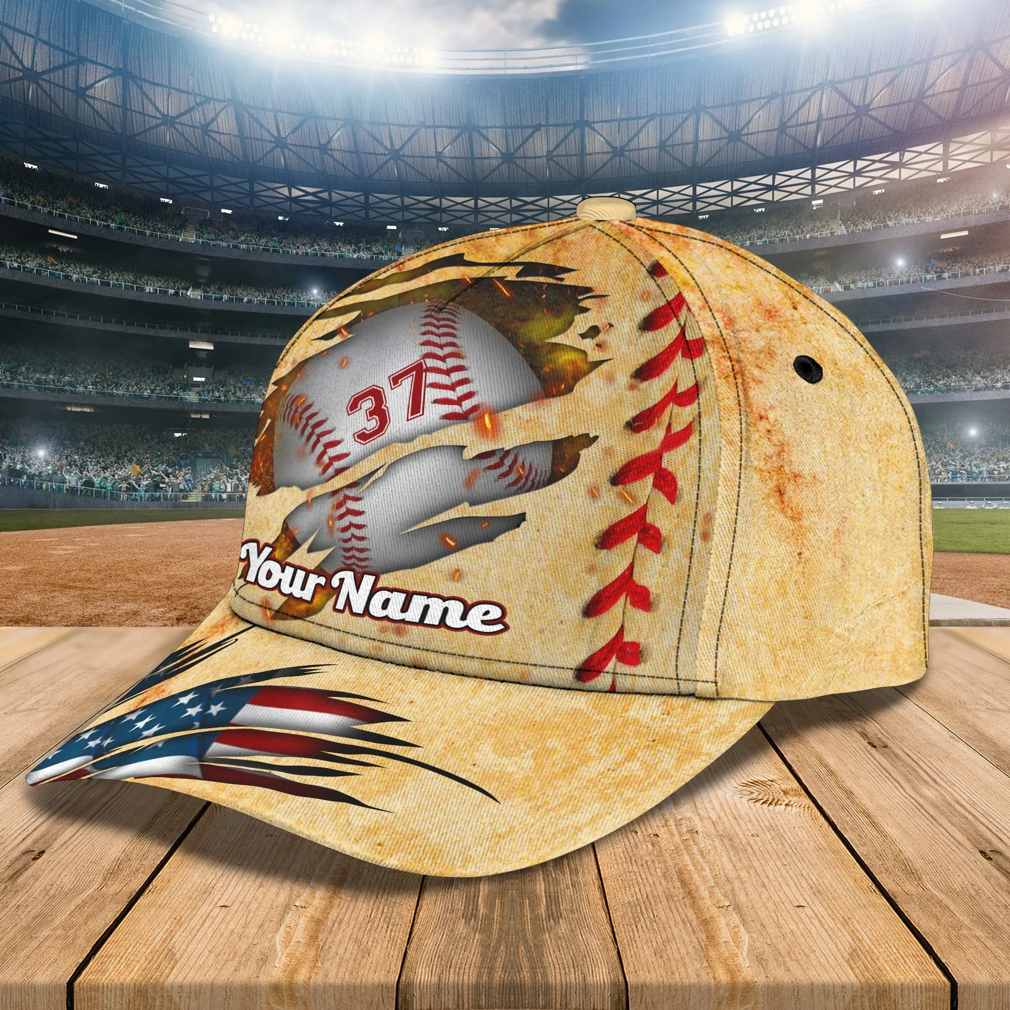 3D Classic Cap Baseball Personalized Name Cap 4 Namashops