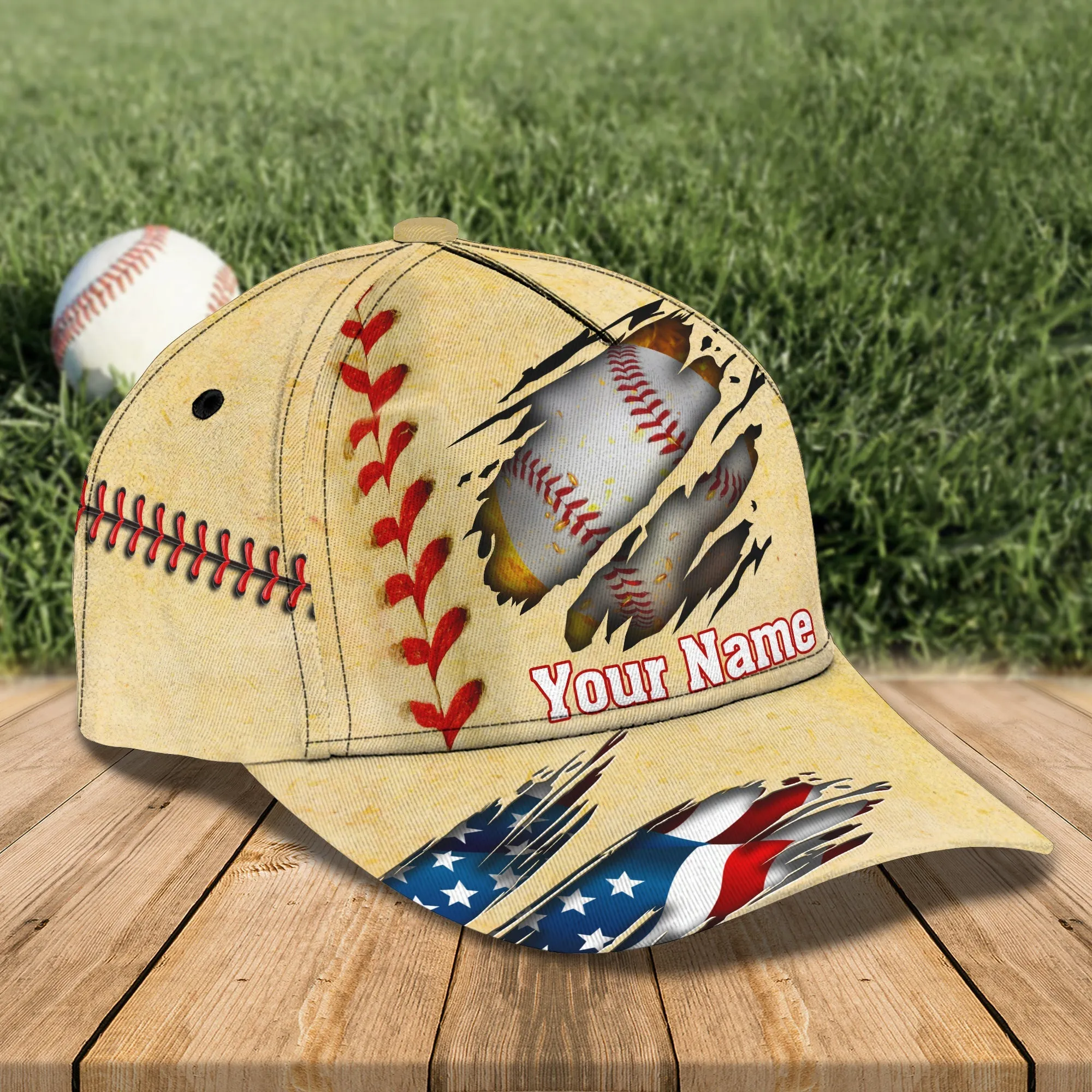 3D Classic Cap Baseball Personalized Name Cap 4