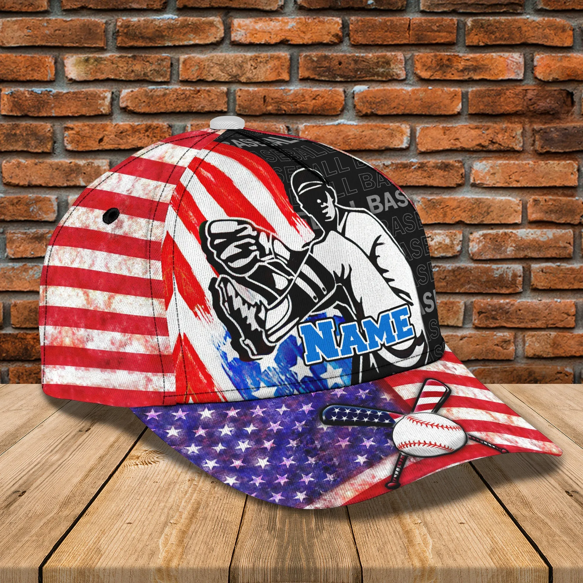 3D Classic Cap Baseball Personalized Name Cap 5 Namashops