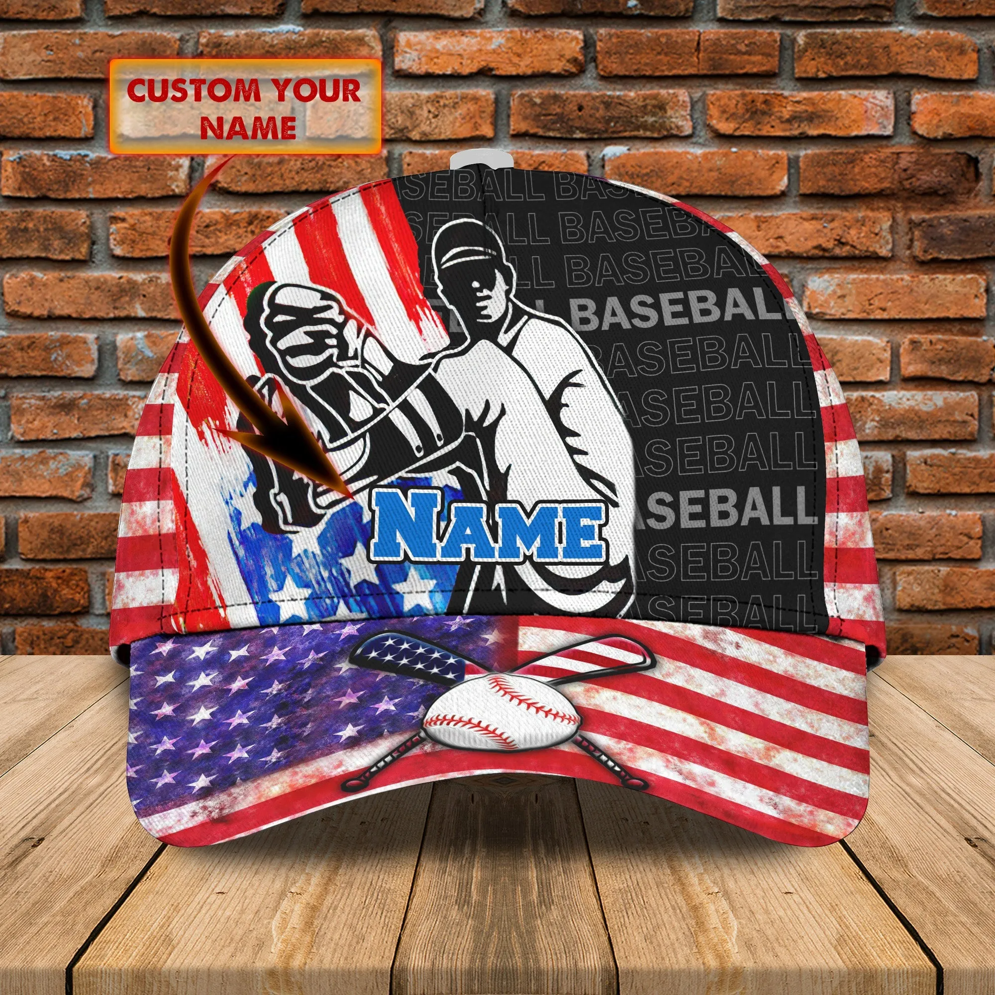 3D Classic Cap Baseball Personalized Name Cap 5 Namashops