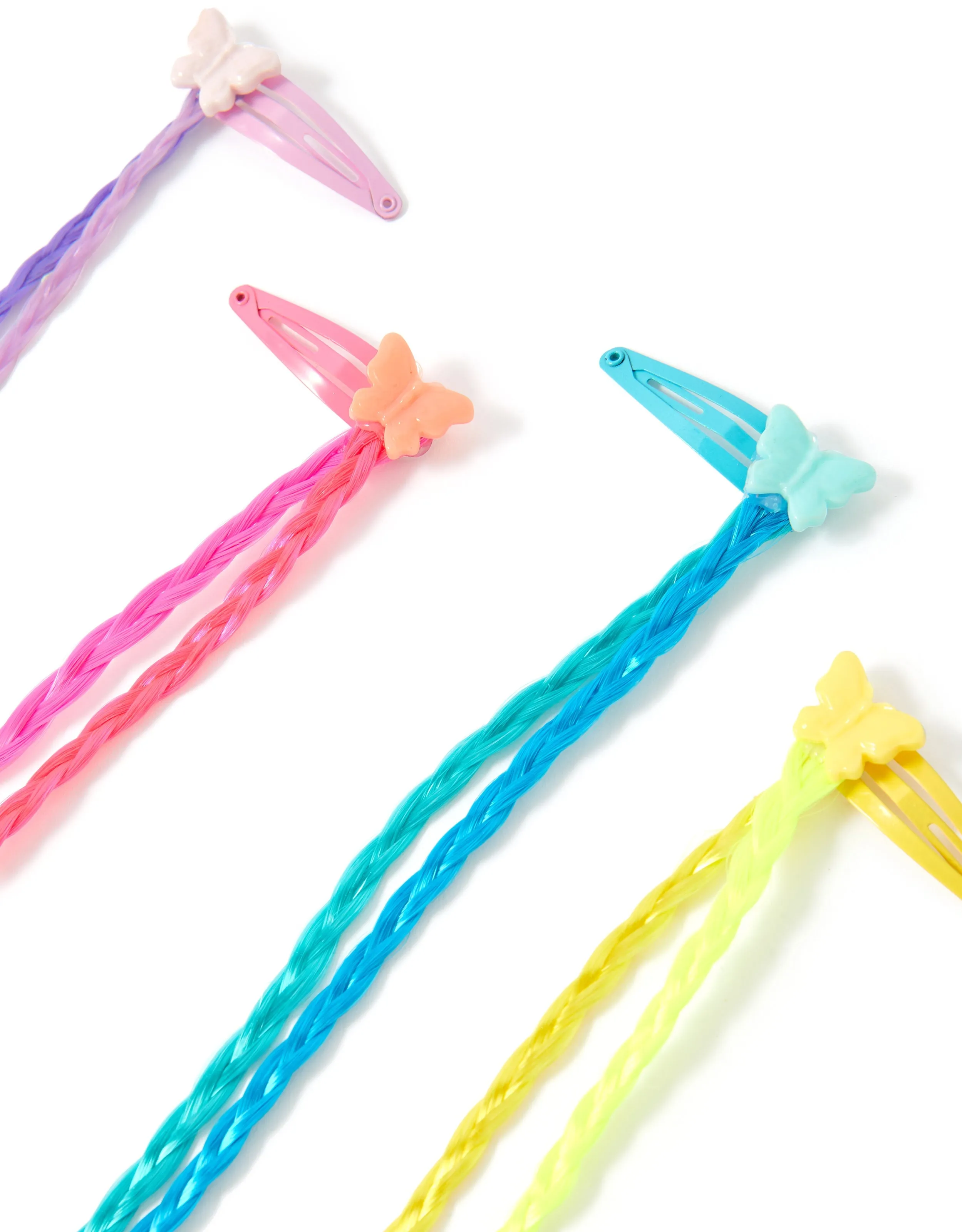 Accessorize Girl Set of 4 Butterfly Fake Hair Extensions
