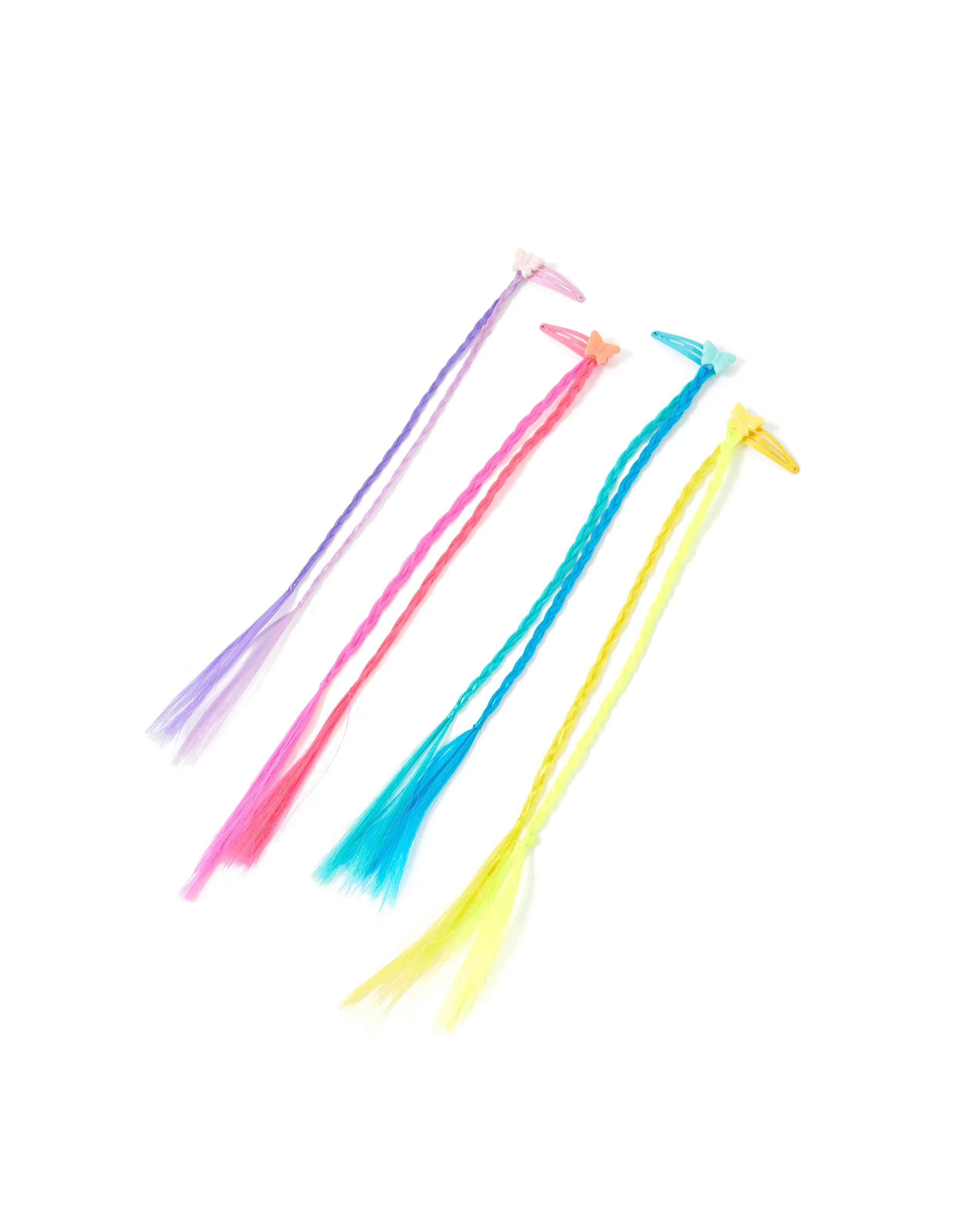 Accessorize Girl Set of 4 Butterfly Fake Hair Extensions