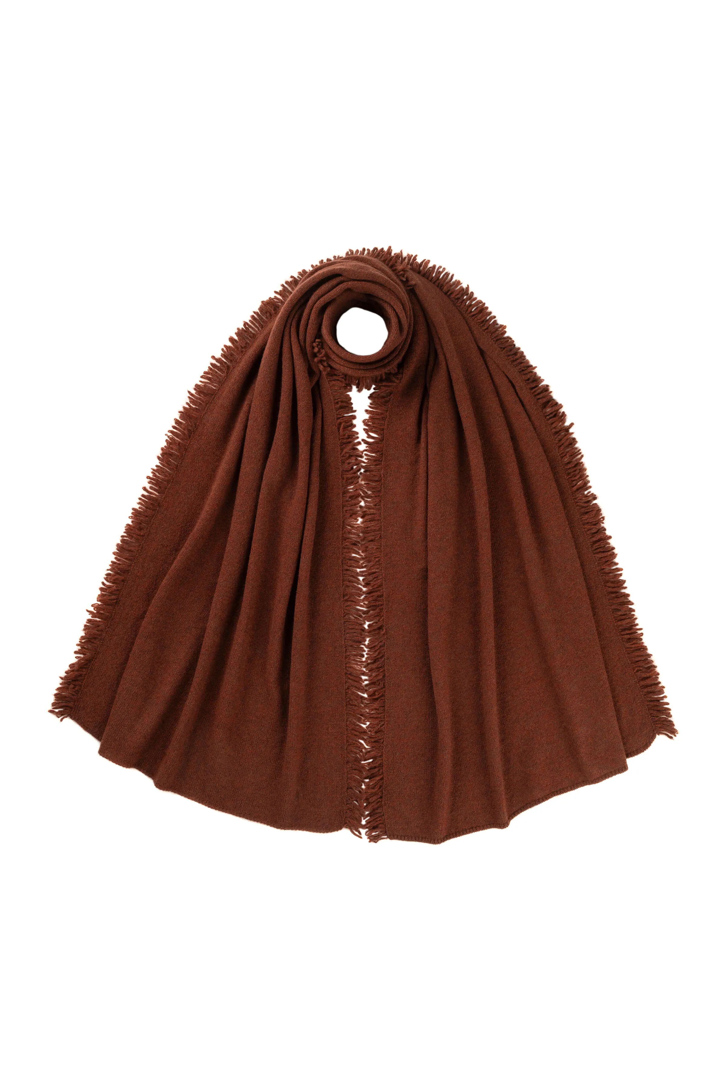 Fringed Gauzy Cashmere Stole