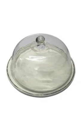 Glass Cloche with Marble Base