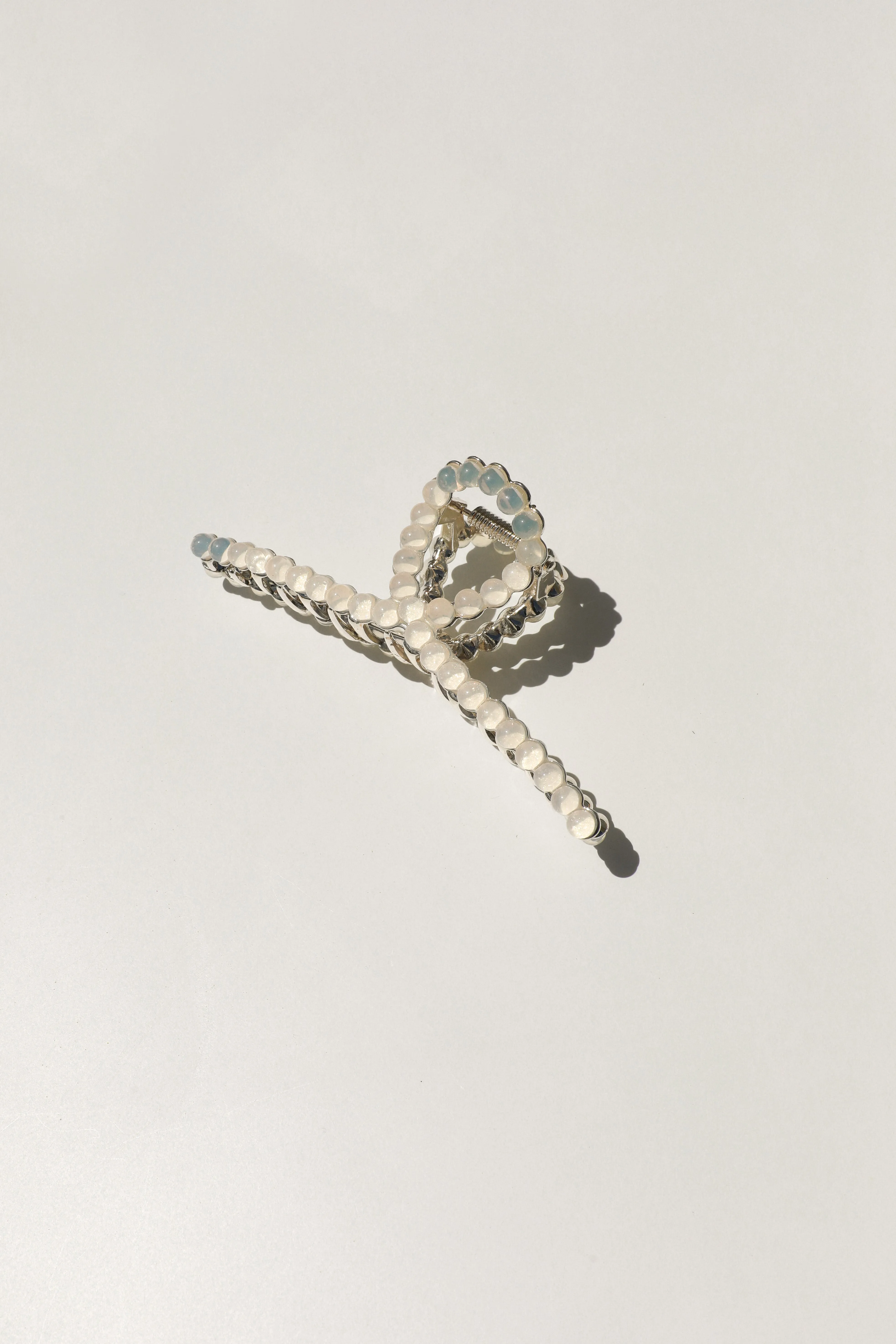 Glitter Pearl Loop Hair Claw Clip