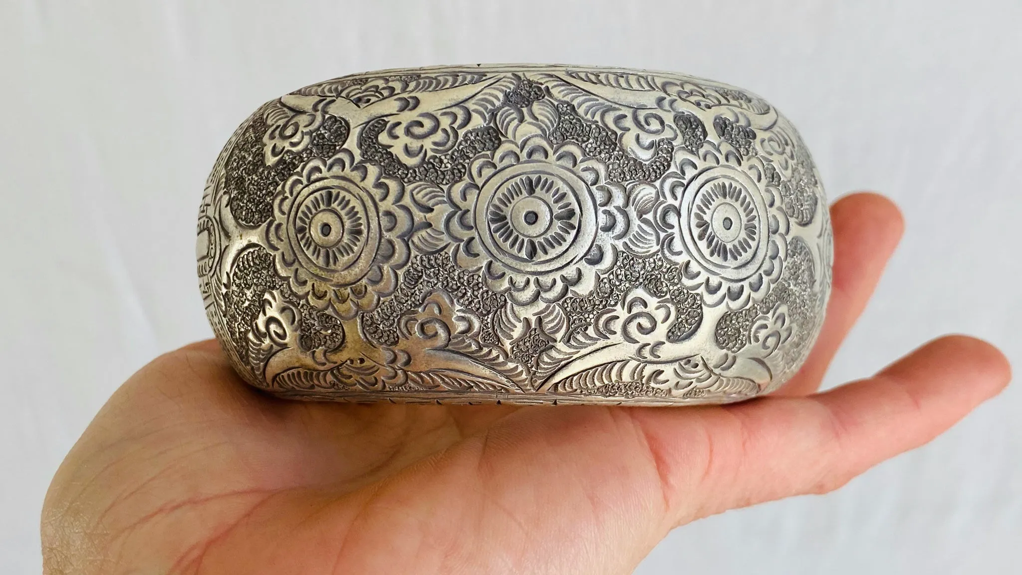 Karen Hill Tribe Sterling Silver SINGLE Bangle. Chunky. Fantastic!