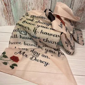 Mr Darcy Scarf - Voile Love Letter Design
