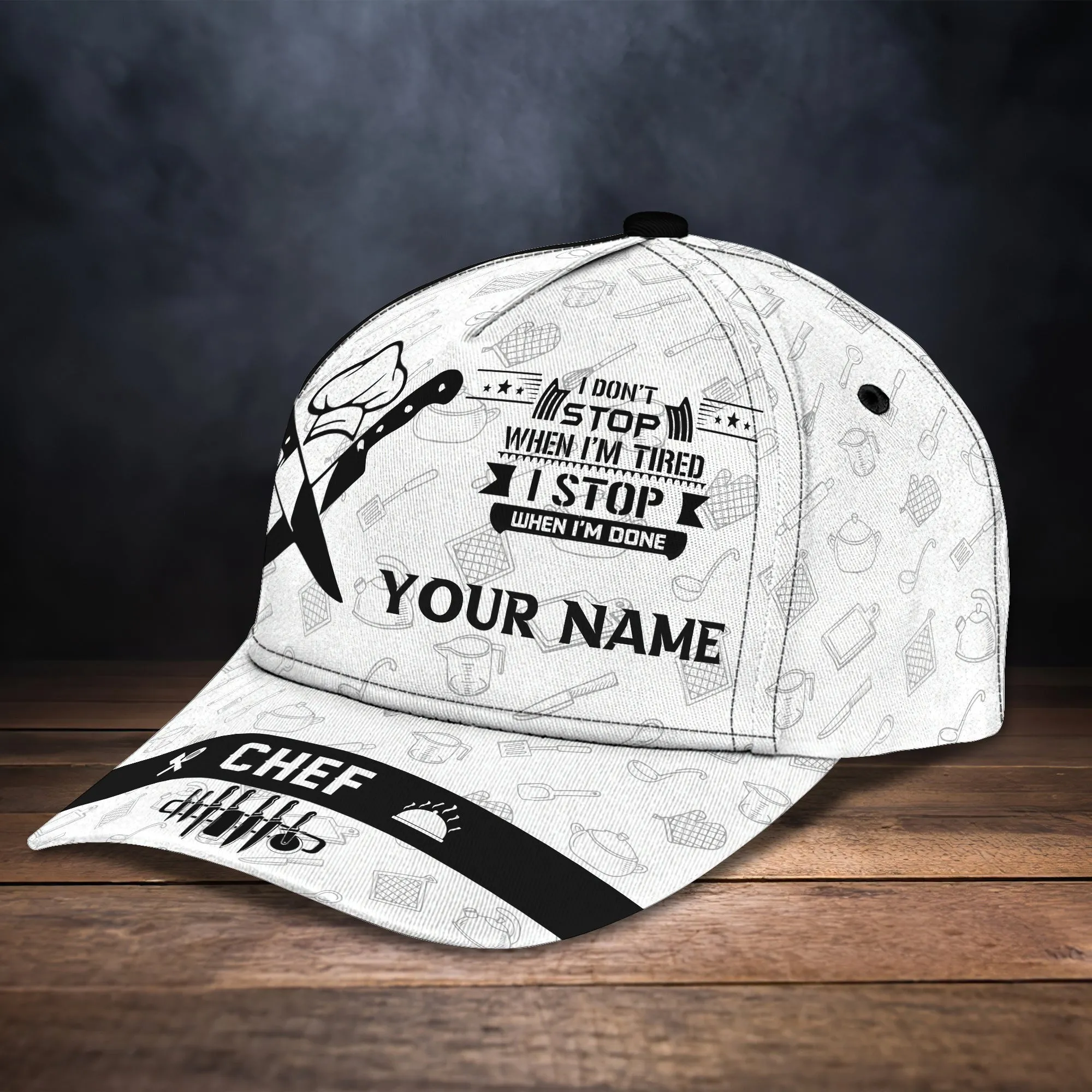 Personalized Master Chef Baseball All Over Print Cap For Men And Women, Special Cap Hat For Chef