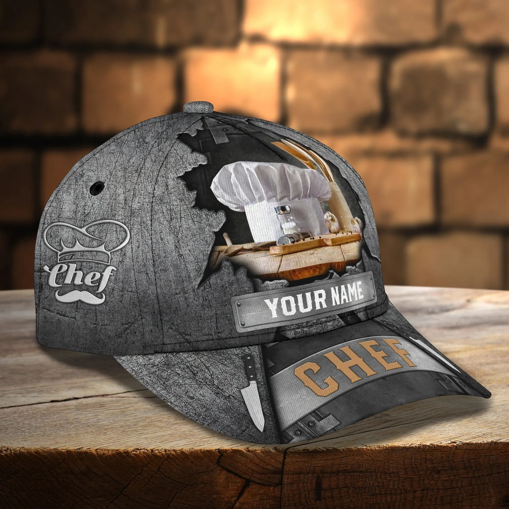 Personalized Master Chef Baseball All Over Print Cap For Men And Women, Special Cap Hat For Chef