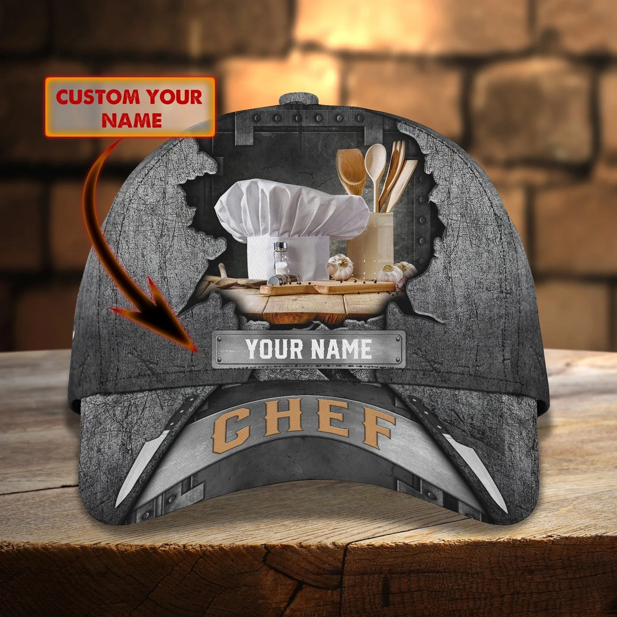 Personalized Master Chef Baseball All Over Print Cap For Men And Women, Special Cap Hat For Chef