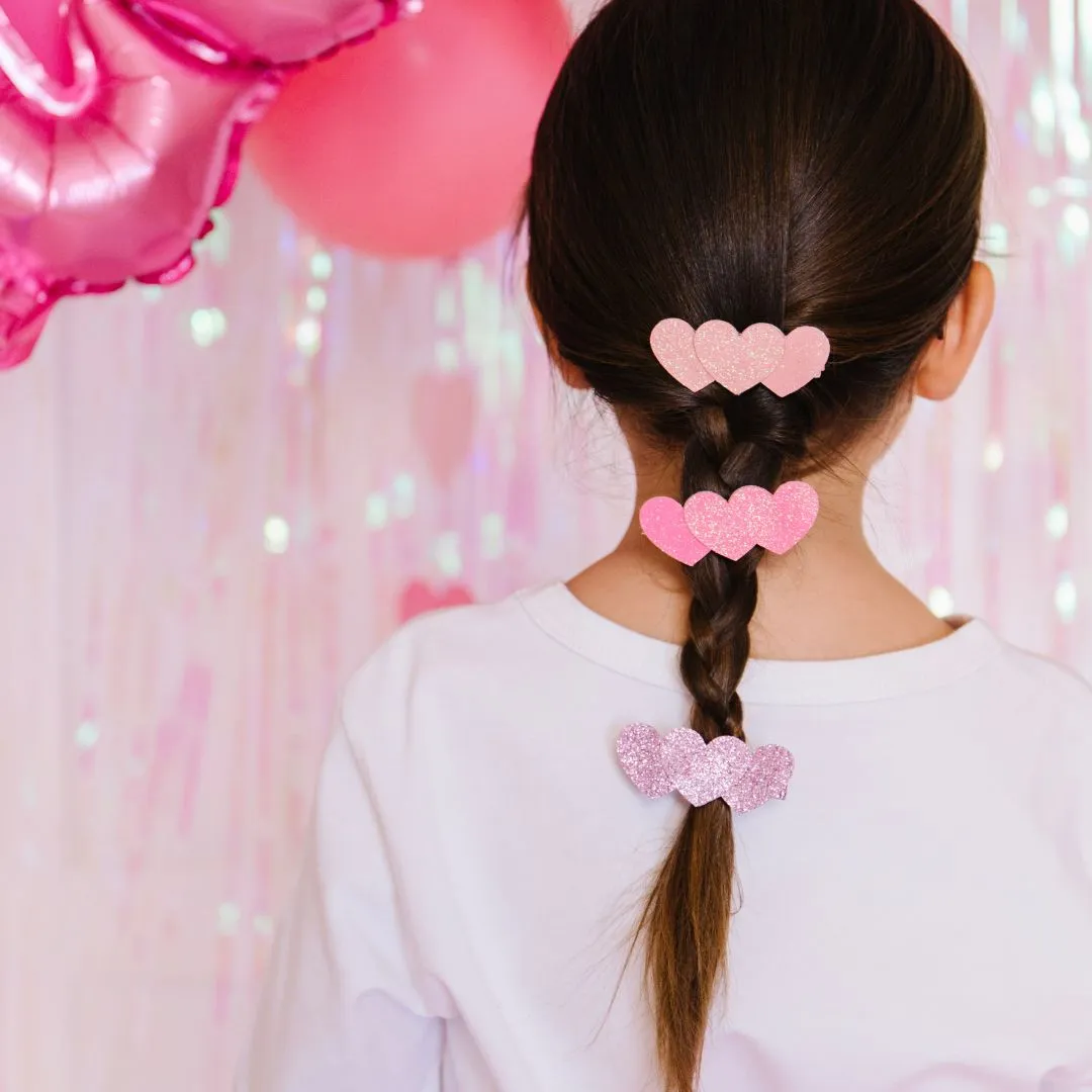 Triple Heart Hair Clips - Set of 3 by Sweet Wink