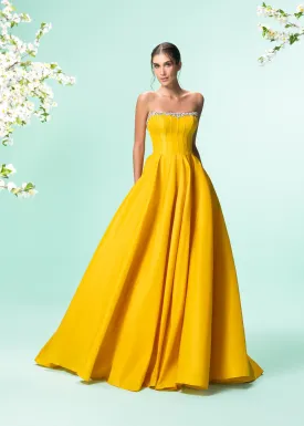 Yellow Cloche Taffeta-2510 Online UAE